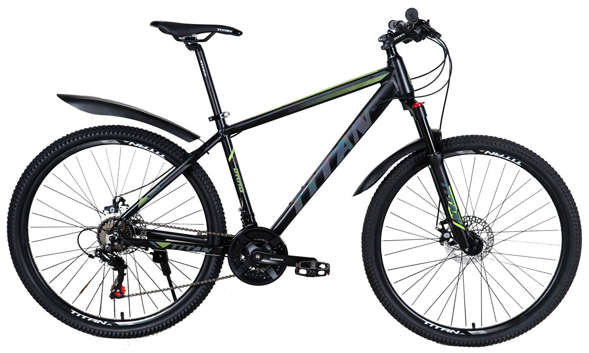 Фотография Велосипед Titan Drag  29" (2021) 2021 Черно-зеленый